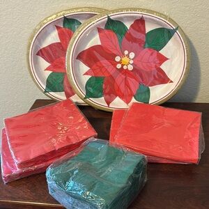 Christmas Paper products assortment - large plates and two sizes of napkins